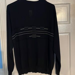 Brand new never worn black Murano men sweater shirt by Raffi. Rich black 2XT $70